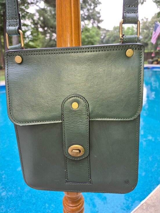 Anonimo Florentine Handbags - Anonimo Florentine Crossbody, Genuine Leather, Hunter Green
